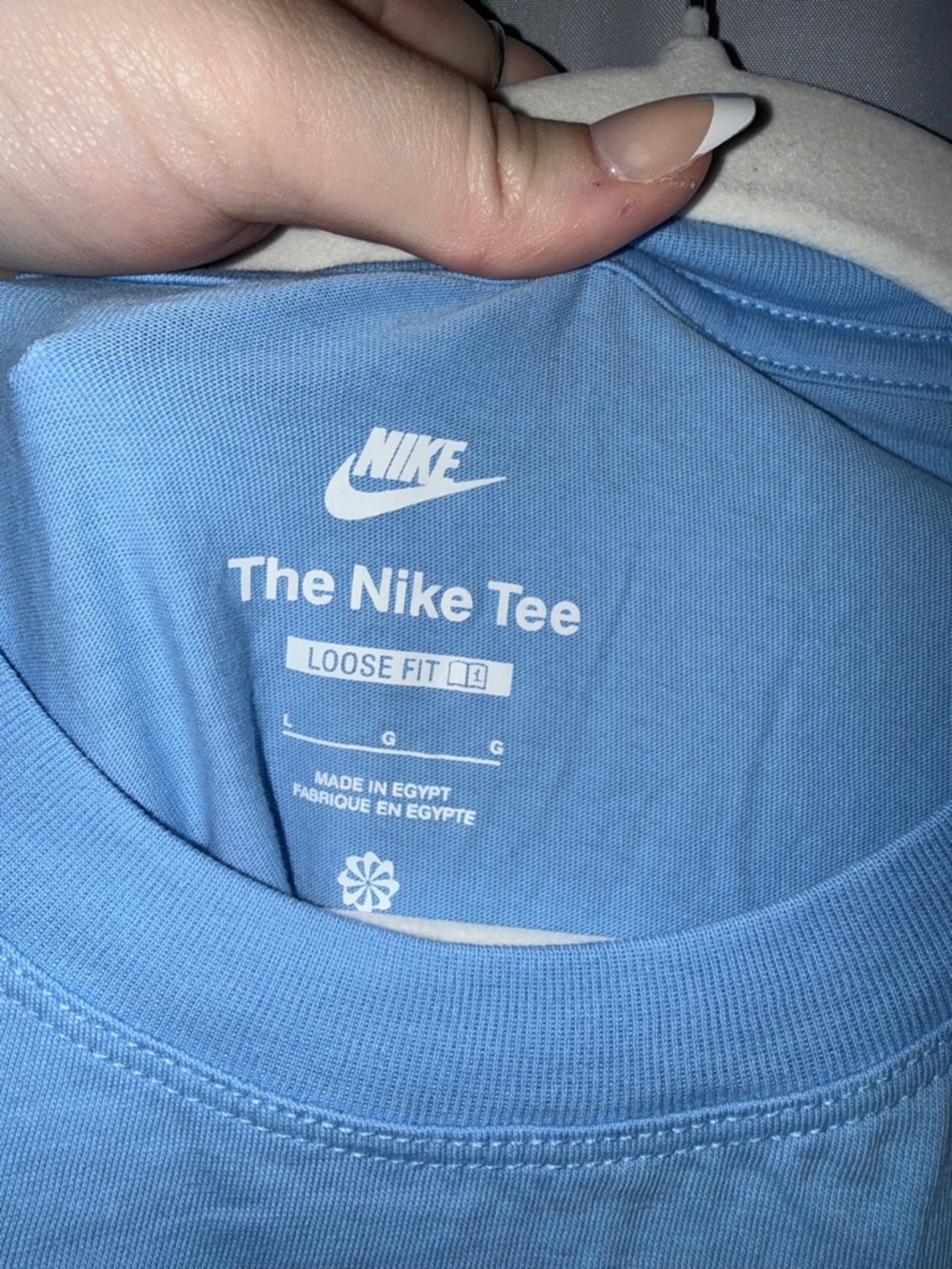 Nike Sky Blue Swoosh Short Sleeve Tee - Picture 3 of 4